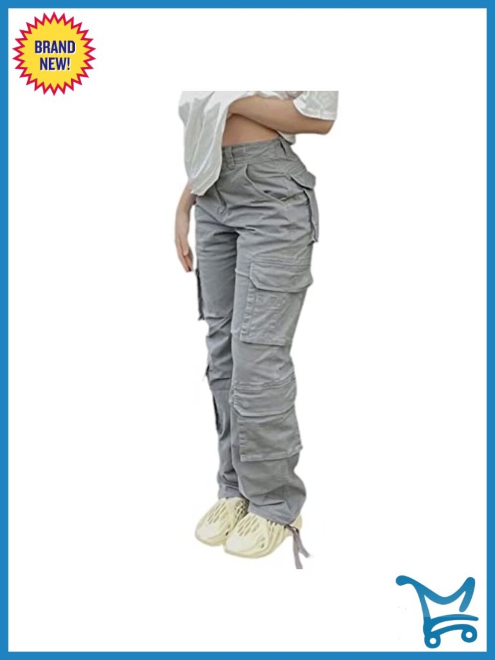 High Waisted Cargo Pants Women Baggy Y2K Straight Leg